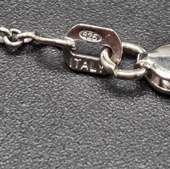 S/S Filigree Pendant Necklace with Blue Center And Multicolor Accent Stones - Picture 5 of 6